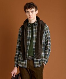 JOSEPH ABBOUD 【キングサイズ・柔らかな肌触り/暖かい】 ラフィーコットンフランネルシャツ