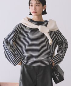 AMERICAN HOLIC カラーボーダークロップド丈プルオーバー