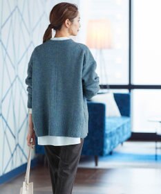 Tiaclasse 【洗える】クルーネックメランジカーディガン