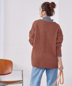 Tiaclasse 【洗える】クルーネックメランジカーディガン