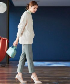 Tiaclasse 【洗える】クルーネックメランジカーディガン