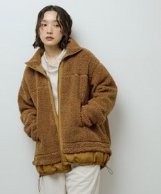 Green Parks 異素材コンビスタンドボアブルゾン