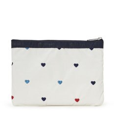 LeSportsac 3ZIP COSMETIC/トリコロールハートエンブロイダリー