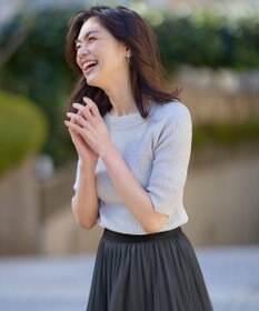 ANY ラメリブニット