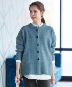 Tiaclasse 【洗える】クルーネックメランジカーディガン