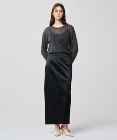 uncrave ラスターサテン スカート（uncrave WHITE）