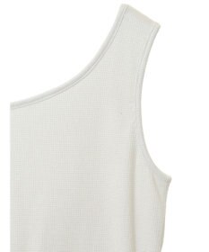 Green Parks カップ付きアシンメトリーラメタンクトップ