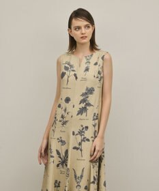 GRACE CONTINENTAL ボタニカルプリントフレアワンピース