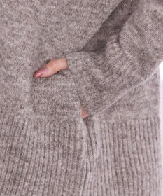 Tiaclasse 【洗える】クルーネックメランジカーディガン