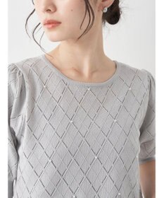 earth music&ecology アーガイルスカシパールニットプルオーバー