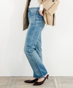 caqu modern straight レギュラーストレートデニムパンツ USED WASH