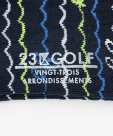 23区GOLF 【MEN】WAVEロゴボーダー アンクルソックス