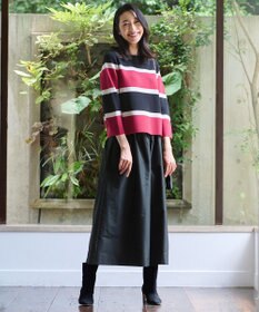 自由区 S 【洗える】ウールミラノボーダー ニット