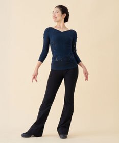 Chacott 【ノーソーイングニット】リバーシブルボートネックトップ