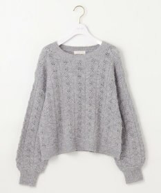 ANY SIS 【洗える】透かし編みスパンコール ニット