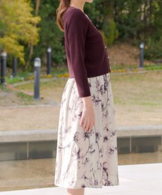 Tiaclasse 【2点セット】ニットボレロ＋花柄ワンピースセット