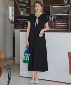 Tiaclasse 【接触冷感・洗える】イージーカットソーロングワンピース