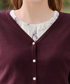 Tiaclasse 【2点セット】ニットボレロ＋花柄ワンピースセット