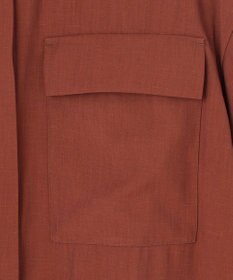 ICB 【洗える】T/Rドライリネン クロップドシャツ