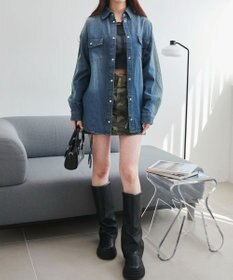 WEGO デニムウエスタンBIGシャツ