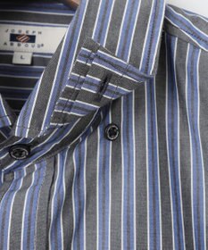 JOSEPH ABBOUD 【キングサイズ・シルク×綿ブレンド】シルクコットンストライプ シャツ