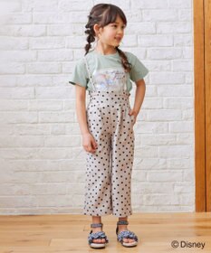 ANY KIDS 麻ライク ドット柄 ガウチョ