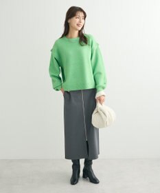 Green Parks 袖かのこニットプルオーバー