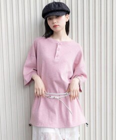 WEGO 【ユニセックス着用ITEM/MLサイズ展開】スラブヘンリーネックT（SS）