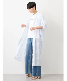 AMERICAN HOLIC 丈違いラメストライプワンピース