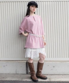 WEGO 【ユニセックス着用ITEM/MLサイズ展開】スラブヘンリーネックT（SS）