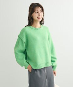 Green Parks 袖かのこニットプルオーバー