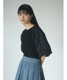 Green Parks armonia．袖布帛ニットプルオーバー