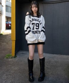 WEGO 2WAYグラフィックワンショルニット