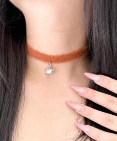 WEGO Lモチーフシャギーニットチョーカー