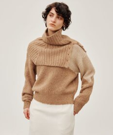 BEIGE， GLAIEULS / アルパカ混インターシャニット