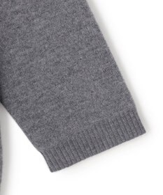 BEIGE， CHICORA / レザーポケット付きウールニットジャケット