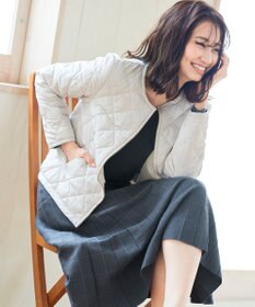 Tiaclasse L 【洗える】1枚で着映えするチェック柄編みニットワンピース