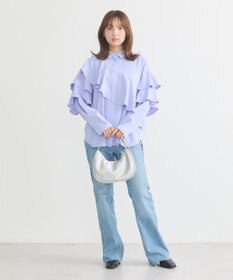 earth music&ecology アシメラッフルシャツ