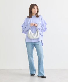 earth music&ecology アシメラッフルシャツ