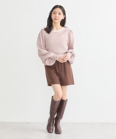 earth music&ecology 配色バックリボンプルオーバー