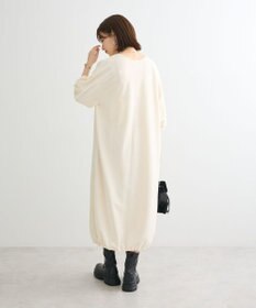 Green Parks ７分袖裏毛ドッキングロゴワンピース