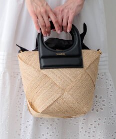 23区 VIOLAd'ORO アバカメッシュ レザーハンドル バケツバッグ