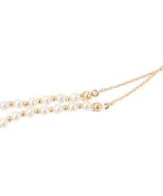 Maison de FLEUR パールリボンスライドネックレス