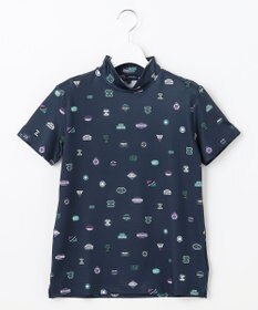 23区GOLF 【WOMEN】【吸水速乾・UVケア】ステッカープリント モックネックシャツ