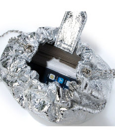 UNBILLION カシュカシュ cachecache / 口元ギャザーメタリックキルトミニショルダー