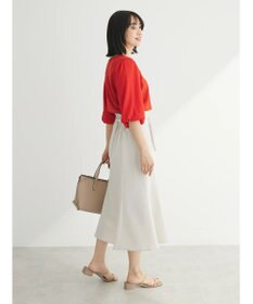 Green Parks 袖楊柳ドッキングニットプルオーバー