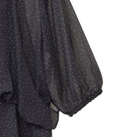 earth music&ecology レイヤードライクドット柄ブラウス