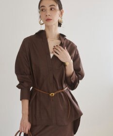 WEGO 【ANGIE VINTAGE】レザーライクシャツ＆スカートセットアップ