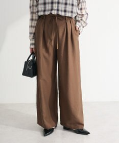 Green Parks 共ベルト付きツイルカラーパンツ