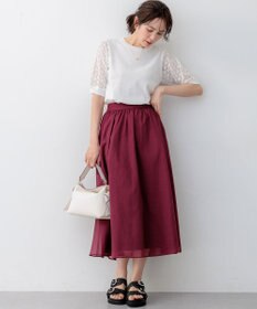 組曲 【先行予約】コットンフラワーレーシープルオーバー ニット